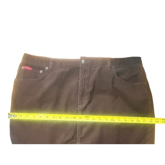 Ralph Lauren Chaps Women's Size 16 Brown Corduroy Mermaid Casual Western Skirt - Picture 9 of 10